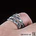Spiral Ring Snake Style Viking Norse Ring with Ornament