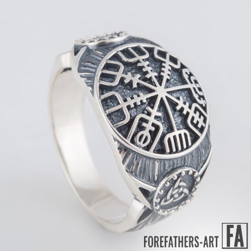 Details about   Handmade 925 Silver Celtic Scandinavian Viking Compass Ring for Men Women 
