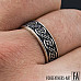 Viking Band Ring With Scandinavian Ornaments Norse Jewelry