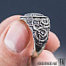 Viking Celtic Ring Valknut and Triquetra Symbol Urnes Style Norse Ring