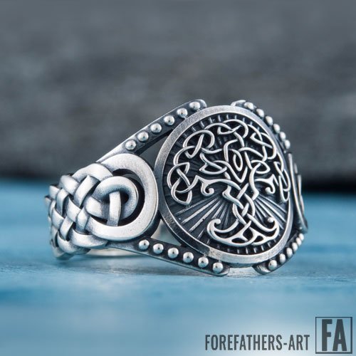Yggdrasil Viking Ring Celtic Knot Norse Jewelry