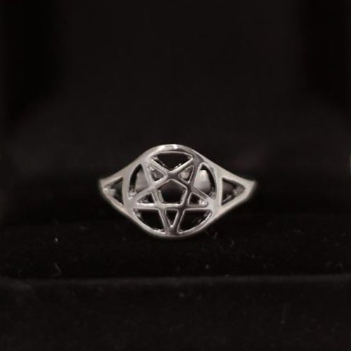 Pentacle Ring Occult Satanic Pentagram Ring Pinky