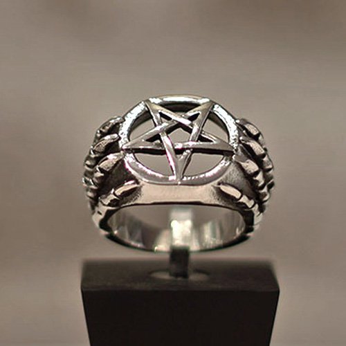 Pentagram Ring Pentacle Occult Ring Satanic Claw