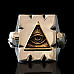 Wiccan Evil Eye Ring Pyramid - Occult Skull Ring