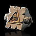 Wiccan Evil Eye Ring Pyramid - Occult Skull Ring