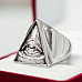 Wiccan Evil Eye Ring Third Eye Occult Ring Triangle