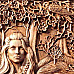 Freya Wood Carving Norse Goddess Viking Wall Decoration