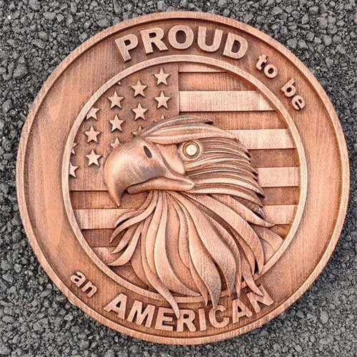 American Eagle Wood Carving Proud to be an American
