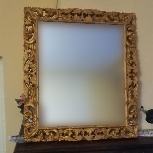 Carved Wooden Mirror Frame Gold Baroque, Carved Wooden Frame Mirror
