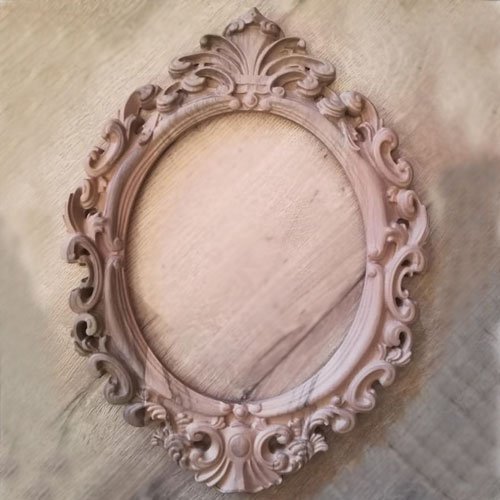 Antique Wood Oval Mirrors