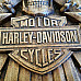 Harley Davidson Emblem Wood Carving Motorcycle Woodwork Wall Art
