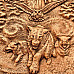 Pagan wood carving Chernobog - The God of Evil and Darkness