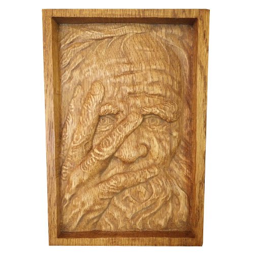 Viking Wood Carving Two Eyed Odin Norse Mythology Woodwork