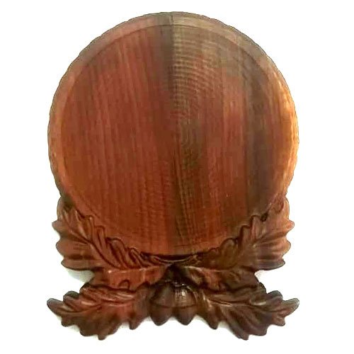 Wood Trophy Mounting Plaque Oval - Oak leaves and Acorns