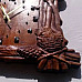 Wooden Wall Clock Wood Carving Wall Clock Fir Cone Vintage